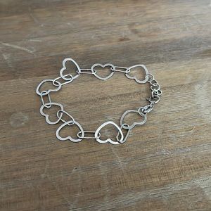 Silver heart bracelet